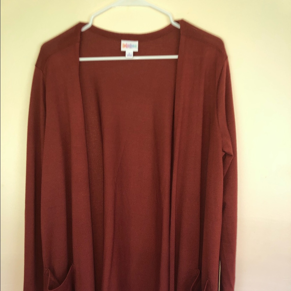 Lularoe Large Rust Brown Carolina Cardigan NWOT